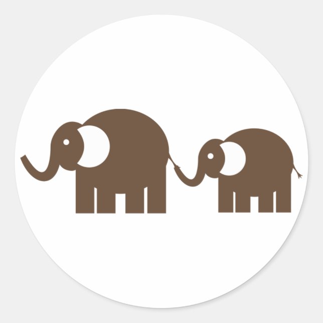 {TBA} Brown Elephants Stickers (Front)