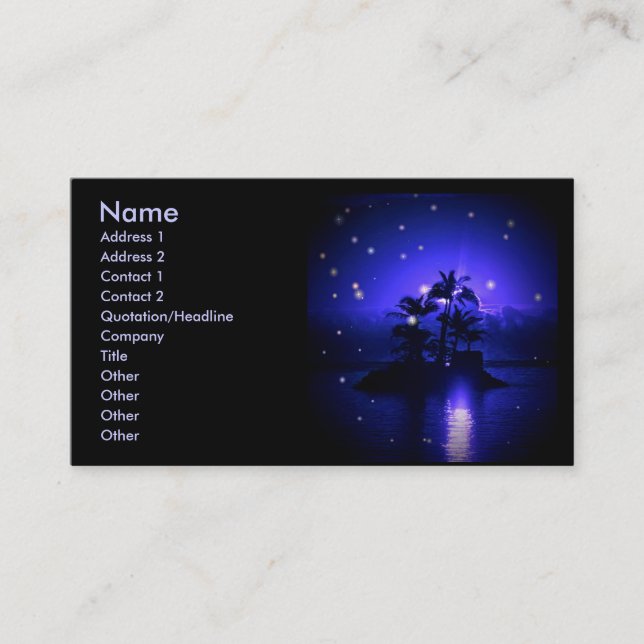 -TBA - Carte de profil de nuit magique (Devant)