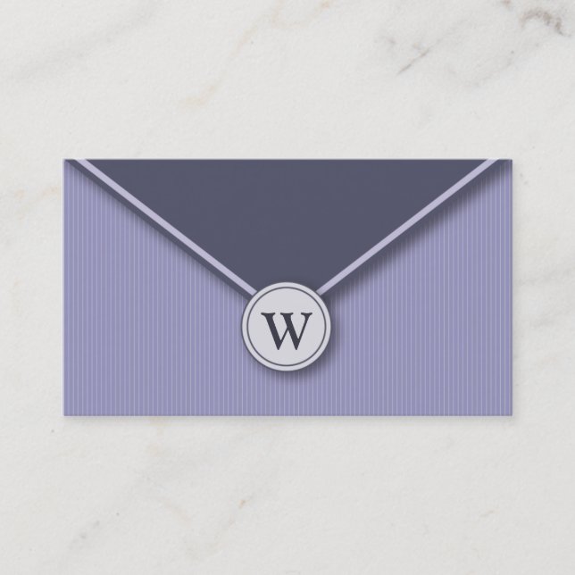 {Tba} Cartes de visite d'enveloppe de monogramme (Devant)