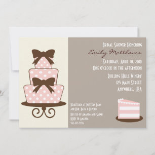 {TBA} Chic Pink & Brown Invitation