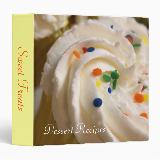 {TBA} Dessert Recipes Cupcake Avery Binder (Front/Spine)