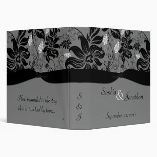 TBA - Grey and Black Floral Wedding Binder