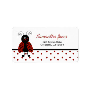 {TBA} LoveBug Black Dot Address Label