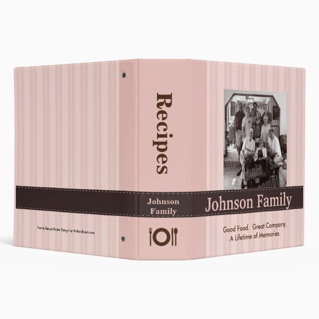 {TBA} Pink Stripe Family Photo Recipe Binder (Background)