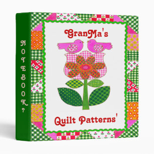 TBA Red Ribbon Award GranMa's Quilt Pattern Binder
