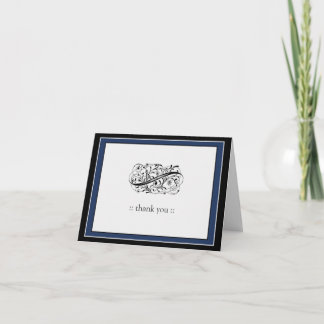 {TBA} Simply Elegant Custom Thank You (navy/black) Card