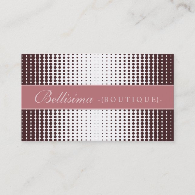 {TBA Winner} Halftone Dots Mauve Business Card (Front)