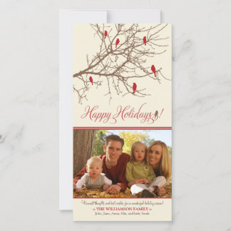 {TBA} Winter Birds Happy Holidays Photo Card