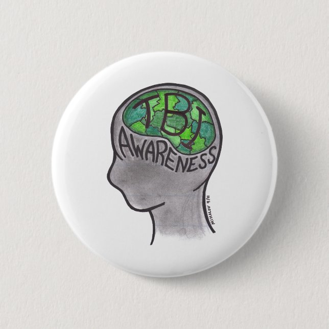 TBI Awareness 2 Inch Round Button (Front)