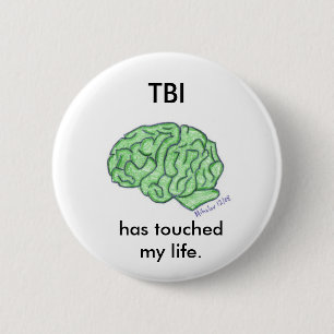 "TBI has touched my life" button