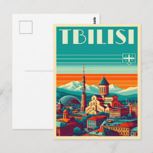 Tbilisi Capital of Georgia, Retro souvenir gifts Postcard