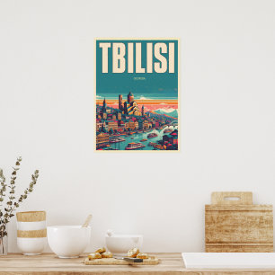 Tbilisi Capital of Georgia, Retro souvenir gifts Poster