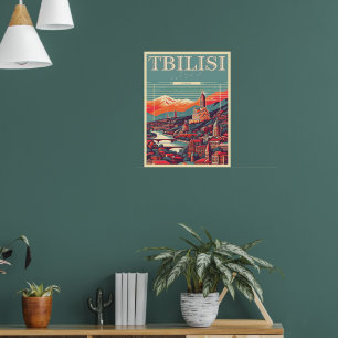 Tbilisi Capital of Georgia, Retro souvenir gifts Poster