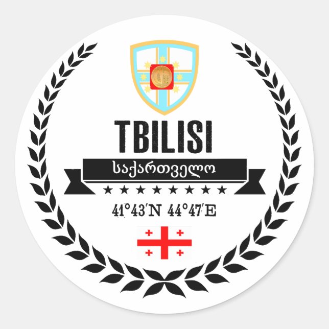 Tbilisi Classic Round Sticker (Front)