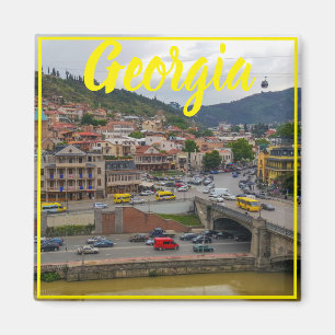 Tbilisi Georgia City View Cityscape Architecture Magnet