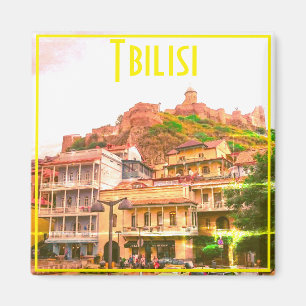 Tbilisi Georgia City View Cityscape Architecture Magnet