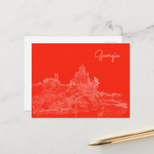 Tbilisi Georgia Cityscape Architecture Sketch Postcard