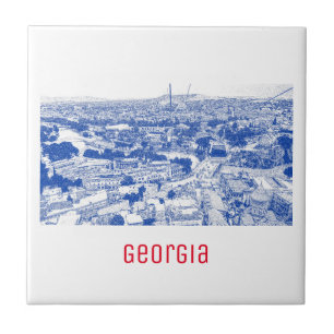 Tbilisi Georgia Cityscape Architecture Sketch Tile