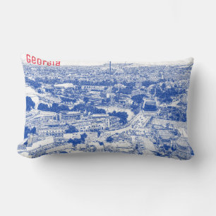 Tbilisi Georgia Cityscape Street Architecture Lumbar Pillow