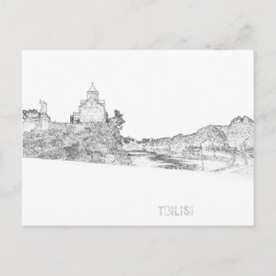 Tbilisi Georgia Cityscape Street Architecture Postcard