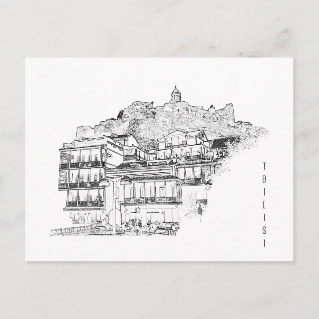 Tbilisi Georgia Cityscape Street Architecture Postcard (Front)