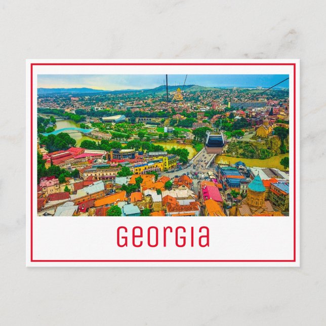 Tbilisi Georgia Cityscape Street Architecture Postcard (Front)