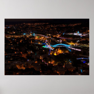 Tbilisi in night poster