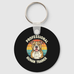 Tbull T Bull Professional Human Trainer Funny Retr Keychain