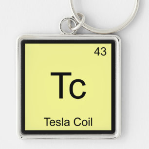 Tc - Tesla Coil Funny Chemistry Element Symbol Tee Keychain