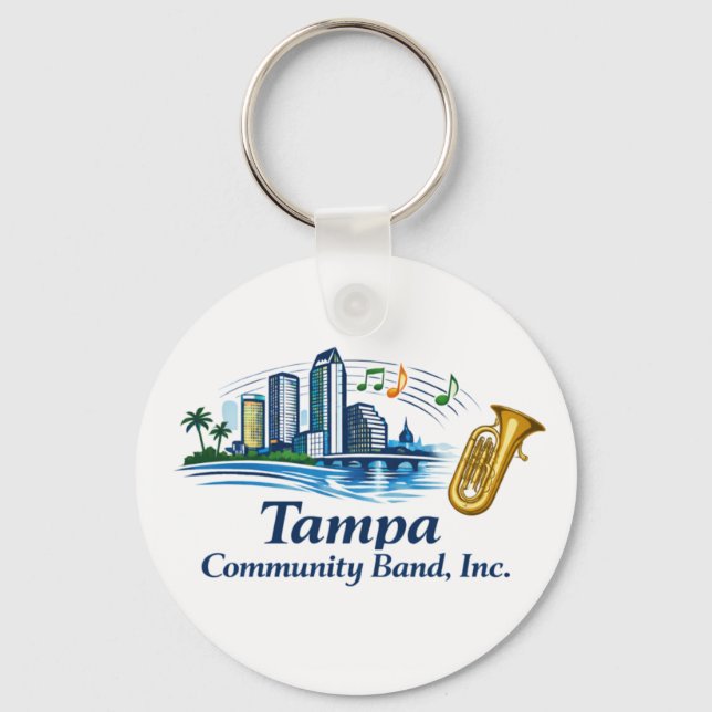 TCB Baritone/Tuba Logo Keychain (Front)