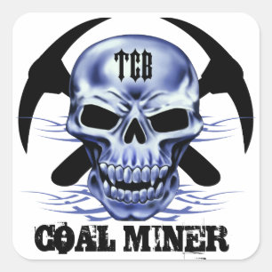 TCB SKULL SQUARE STICKER