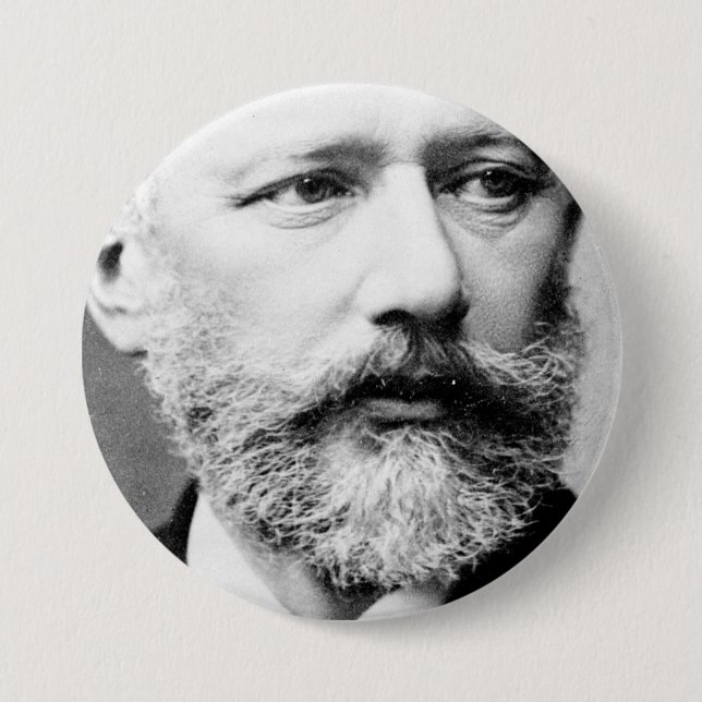 Tchaikovsky 3 Inch Round Button (Front)