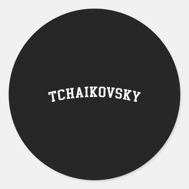 Tchaikovsky  classic round sticker (Front)