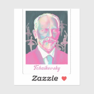 Tchaikovsky Colorful Portrait with Ballet Dancers