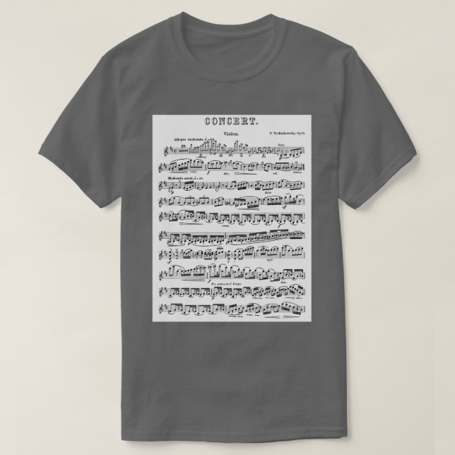 Tchaikovsky Violin Concerto T-Shirt (Design Front)