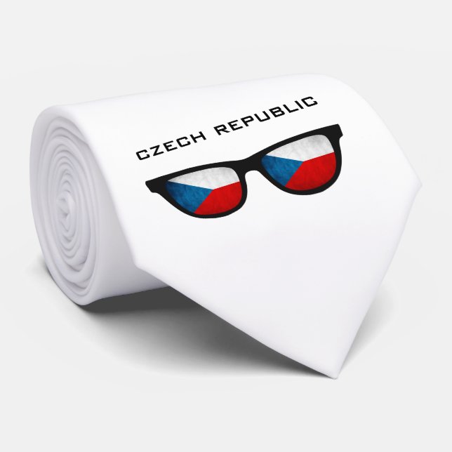 Tchéquie Shades texte et cravate couleur personnal (Roulé)