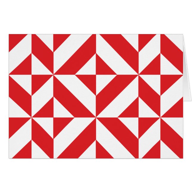 Tchry Red Geometric Deco Cube Pattern (Devant horizontal)