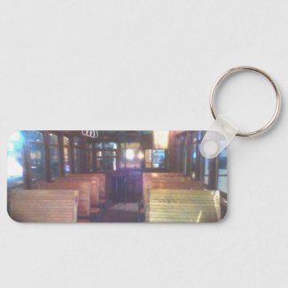 TCR Inside Button Aluminum Rectangle Keychain