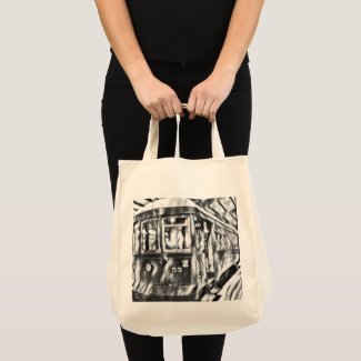 TCR Side Sketch Grocery Tote Bag