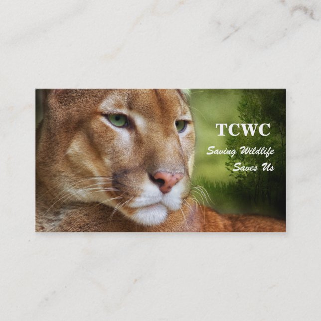 TCWC - Carte de visite du puma de logo |Volunteer (Devant)