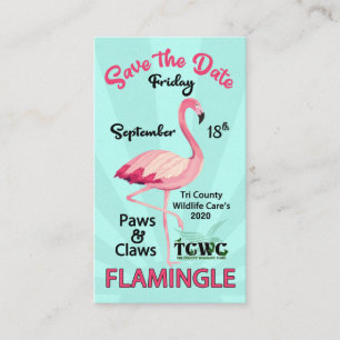 TCWC Flamingle Save the Date 2020 Business Card