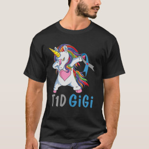 TD1 Gigi Dabbing Unicorn Type 1 Diabetes Awareness T-Shirt