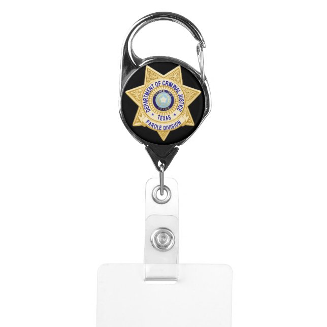 TDCJ Parole Division Badge Holder (Front)