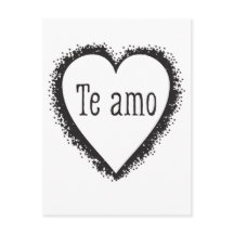 Te amo, I love you in Spanish