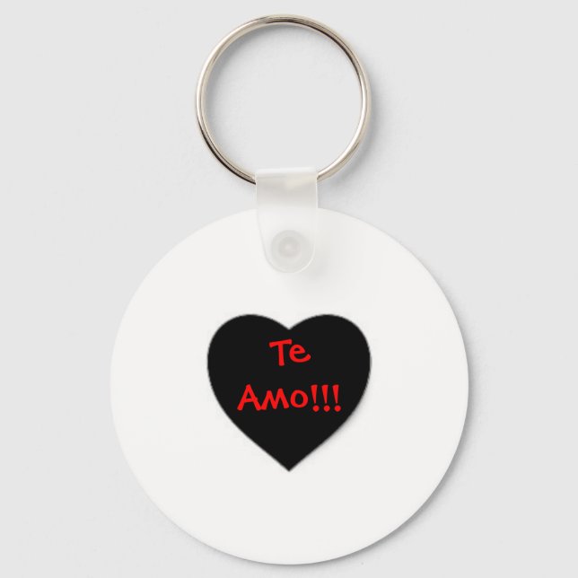 te amo!! keychain (Front)