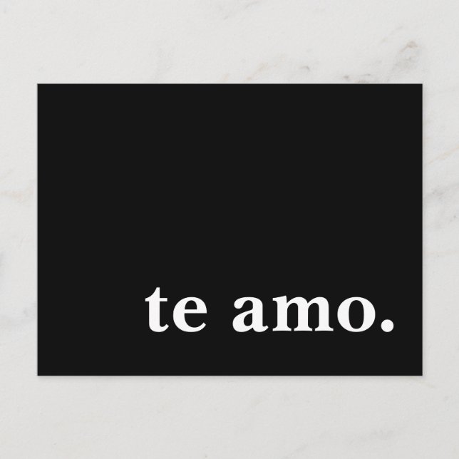 te amo. postcard (Front)