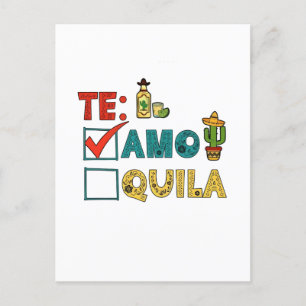 Te Amo Tequila Cinco De Mayo Funny  Holiday Postcard