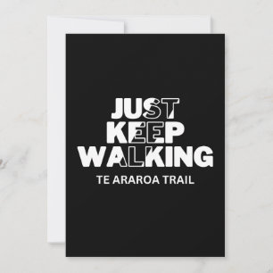 Te Araroa Trail "Just Keep Walking" Black Card