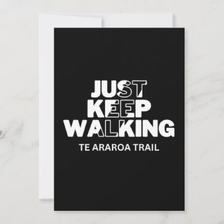 Te Araroa Trail "Just Keep Walking" Black Card