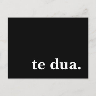te dua. postcard